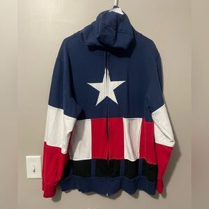 Captain American full zip jacket with mask attached